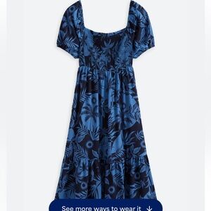 NINE BRITTON AOIFE PUFF SLEEVE DRESS NAVY-M